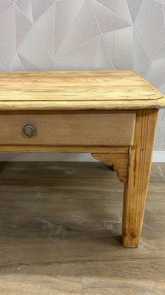 Solid stripped pine farmhouse coffee table