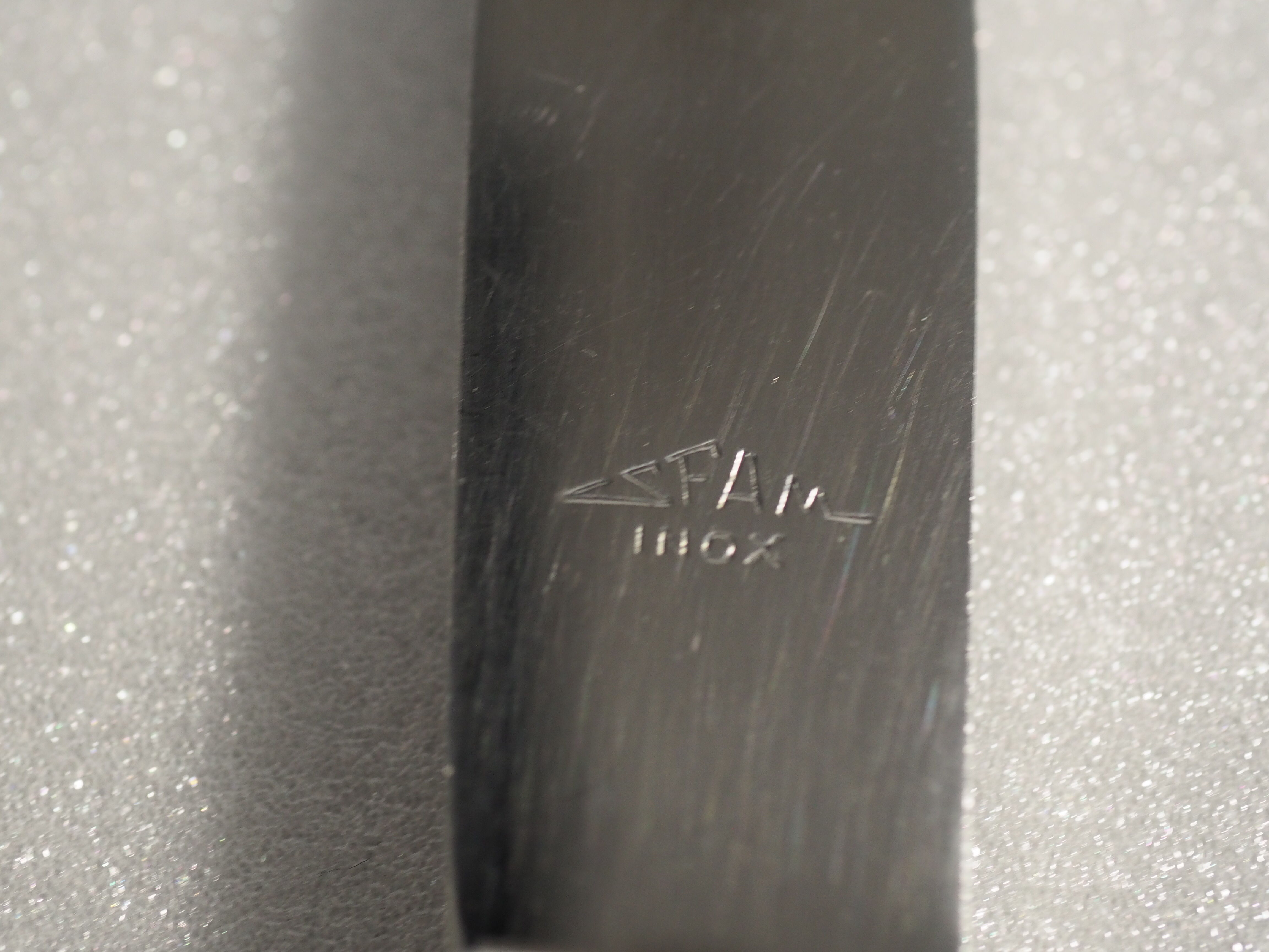 12 SFAM cheese knives in its dark chocolate case