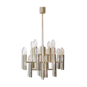 Sixteen-light countdown chrome candlestick (Sputnik), 1960, Italy