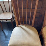 Suite de 4 chaises 1950