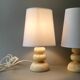 Paire de lampes en albâtre, années 70-80