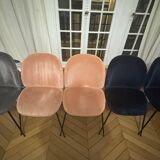 Gubi gray velvet chair