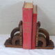 Pair of wood and brass bookand greenhouse, art deco