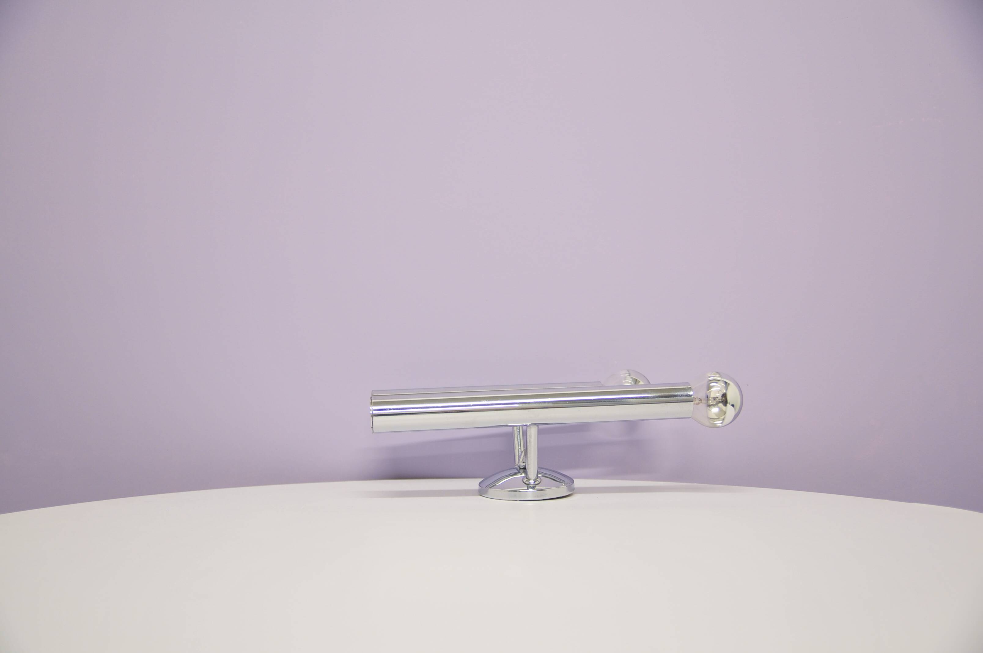 Vintage chrome tube wall lamp