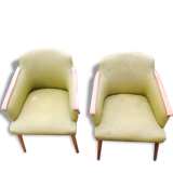 Pair of authentic chairs High Scandinavian design range, 60 years