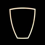 Vintage asymmetrical mirror in gilded brass