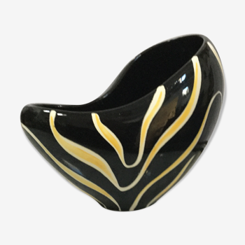 JY4120 yellow and black ceramic vase