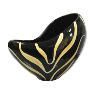 JY4120 yellow and black ceramic vase