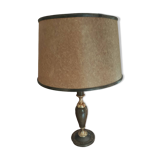 Le Tanneur leather and brass desk lamp