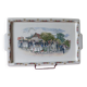 Plat en faience, décors  henri. Loux, Obernai, Sarreguemines.
