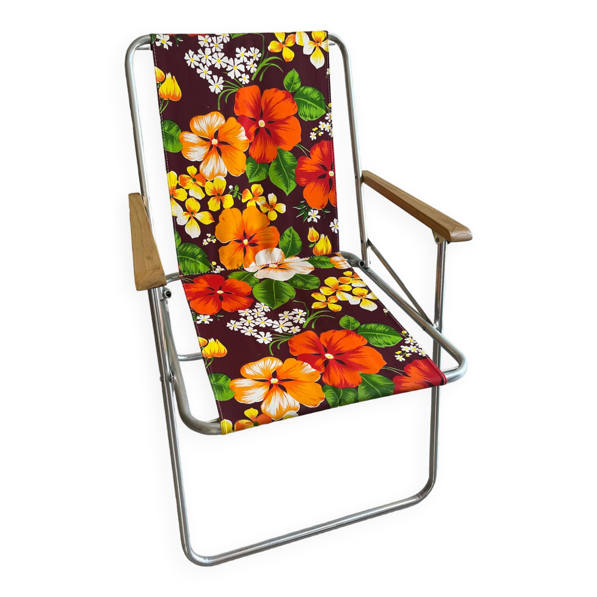 Vintage floral camping chair