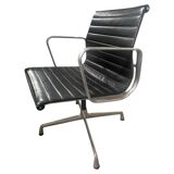 Leather office chair with chrome legs VITRA
