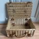 Valise osier cuir