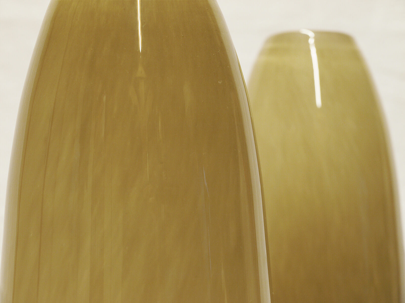 Pair of glass vases in the shape of shells
