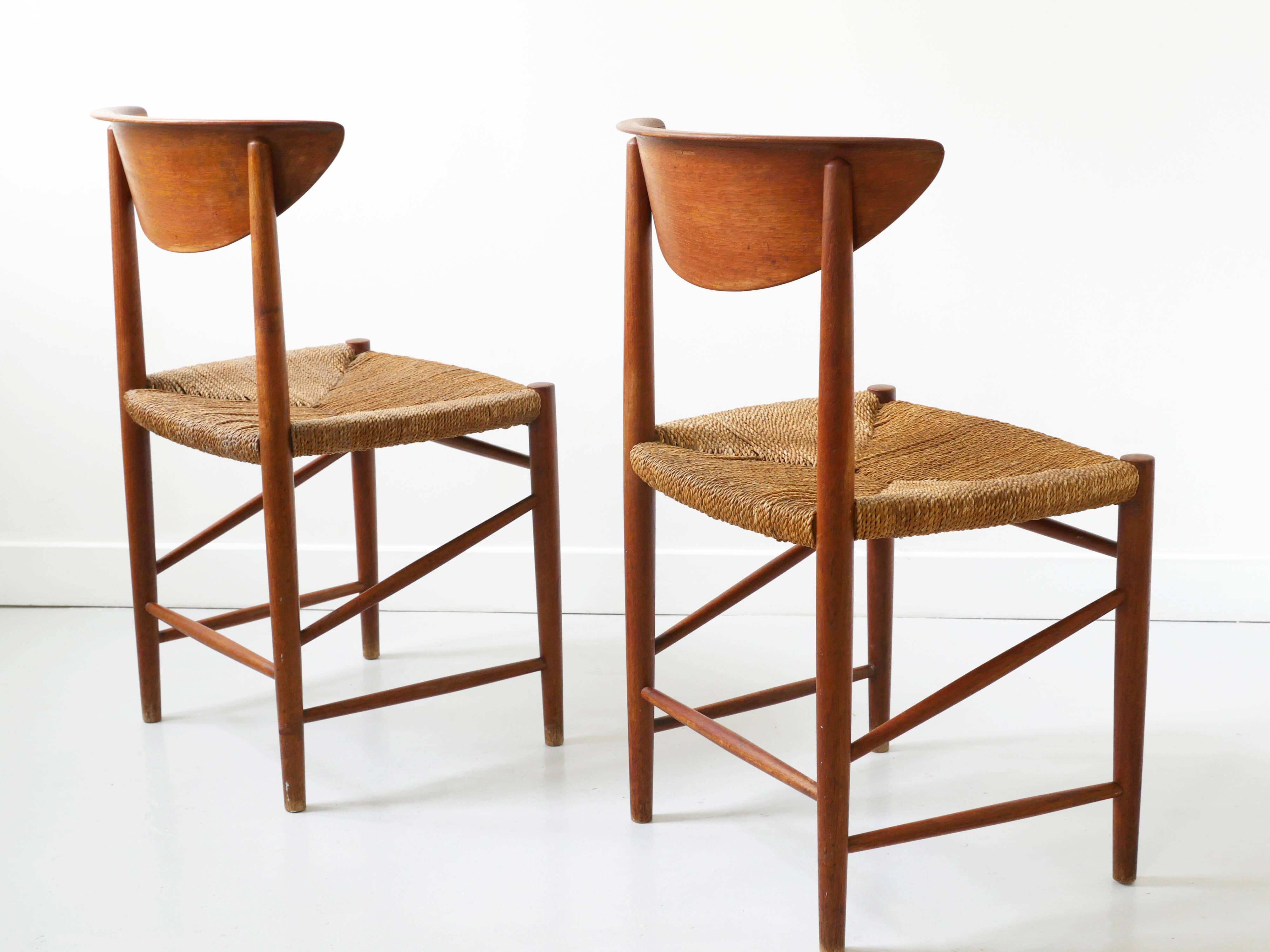 Set of 2 chairs by Peter Hvidt and Orla Mølgaard.