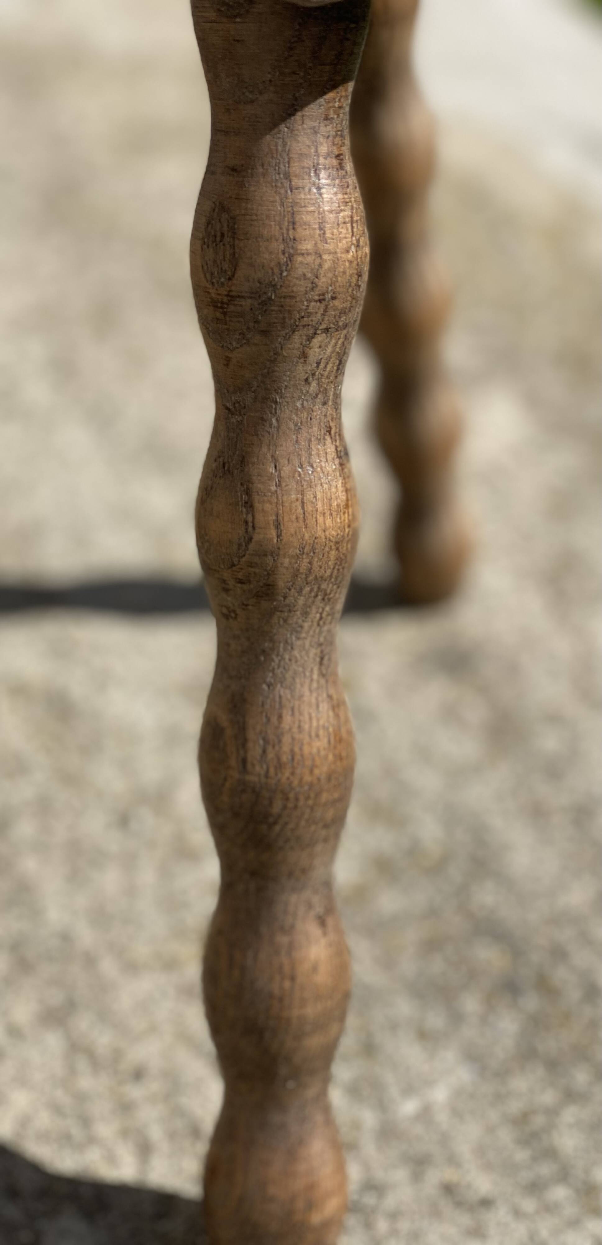 Vintage 1950s half-moon tripod stool