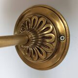 Pair of gilded bronze and plexiglass wall lights