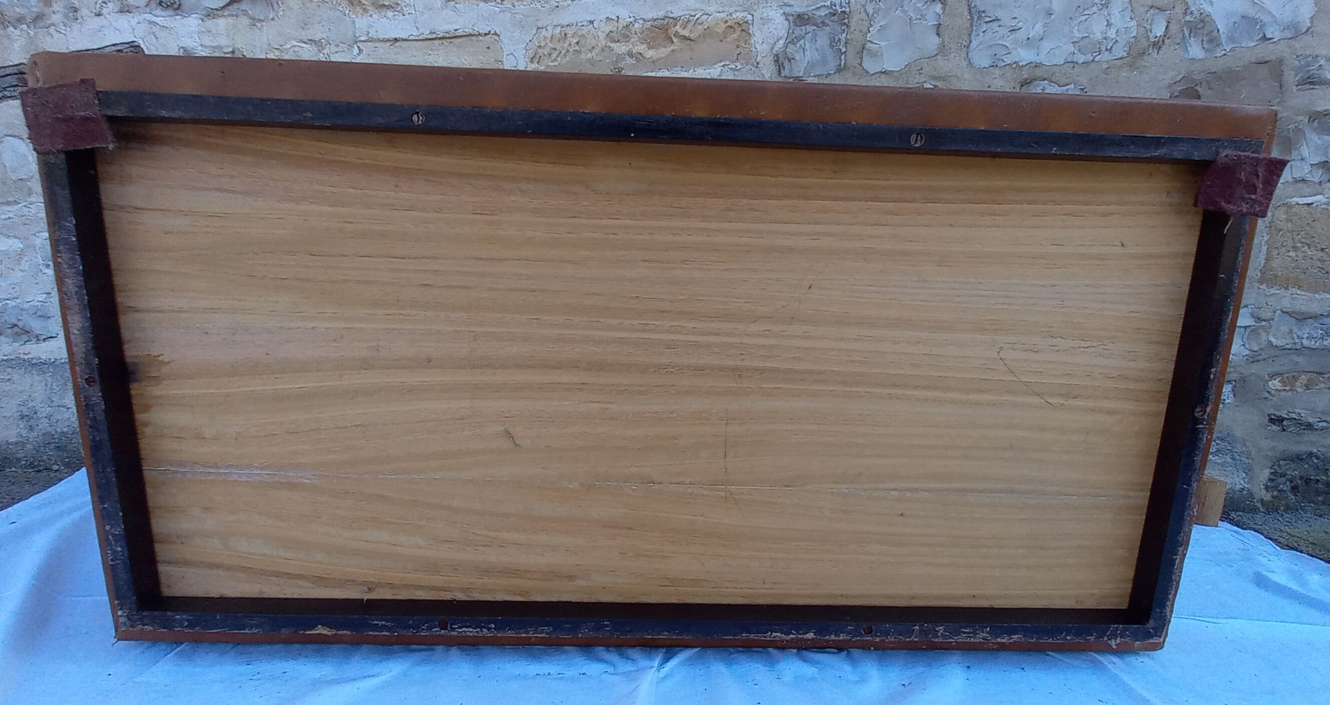 Wooden and leather chest