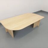 Vintage rectangular travertine coffee table from the 70s