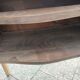 Antique commode in marquetry in the Louis XV style with a marble top.