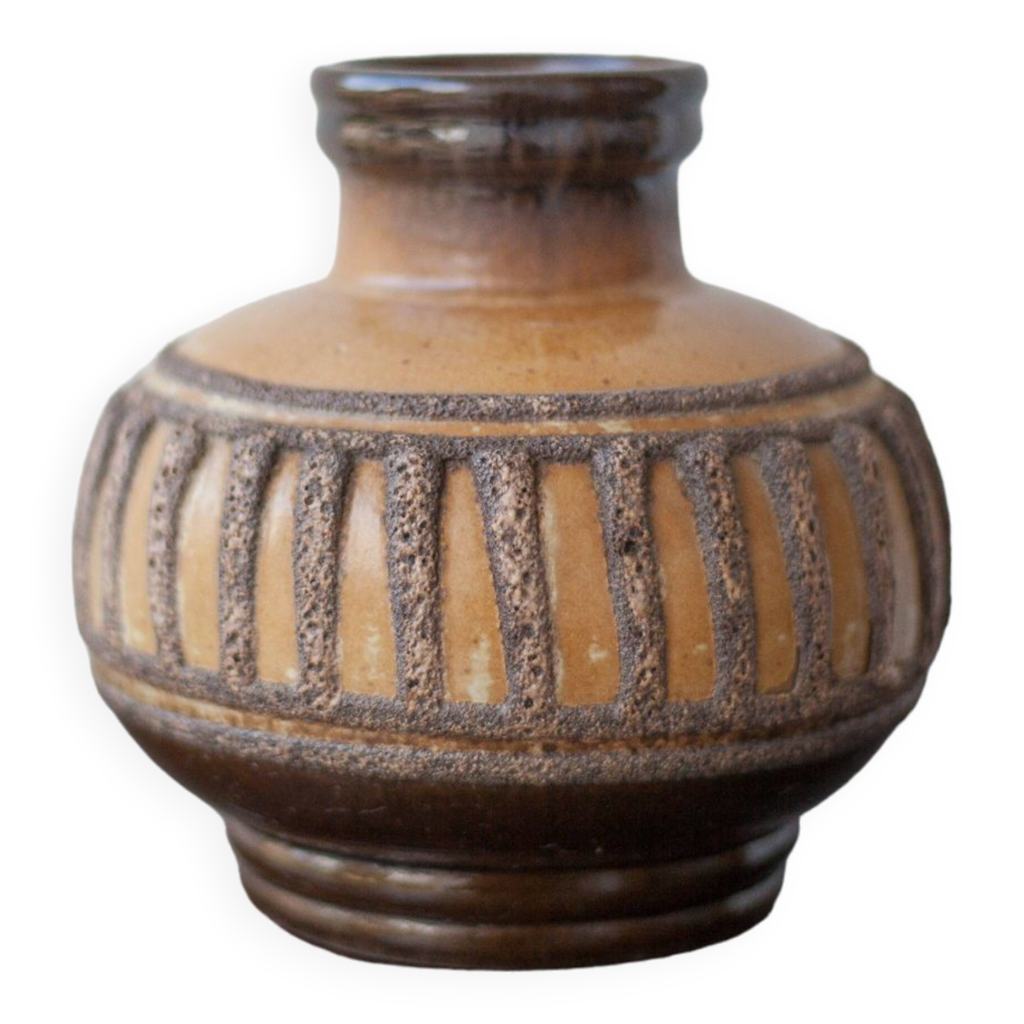 【東ドイツ Strehlaの花瓶】Fat Lava 292 東ドイツ Strehlaの花瓶】Fat Lava 292