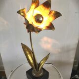Tulip flower lamp in brass design 60s - 70s