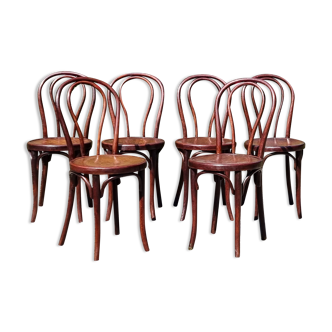 6 chairs Thonet bistro n°18 1/2 late nineteenth