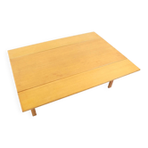 Table basse vintage scandinave à abattants en chêne, années 1970