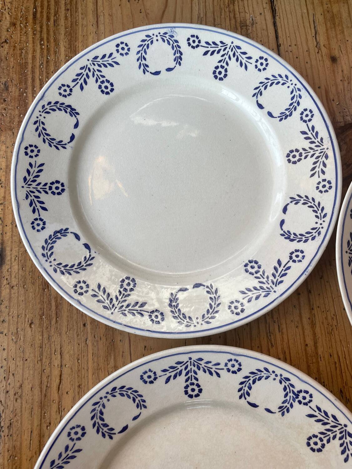 Luneville earthenware plates from 1890