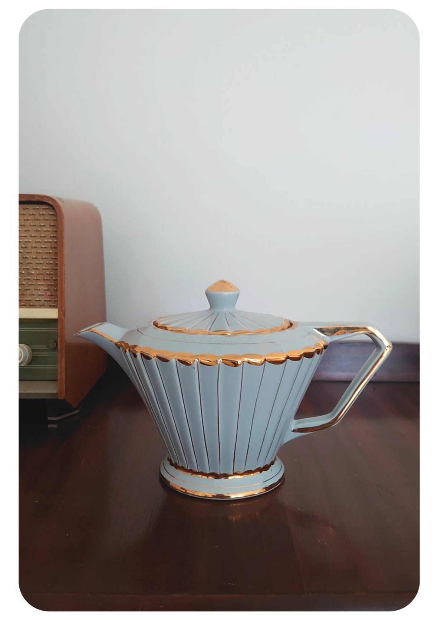 Théière Sadler grise vintage
