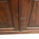 XL vintage display cabinet in wood, very tall, with embossed glass.