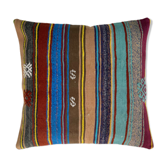 Housse de coussin kilim turque vintage 60 x 60 cm