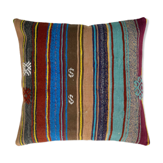Vintage turkish kilim cushion cover 60 x 60 cm