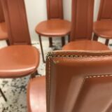 Series of 6 leather chairs