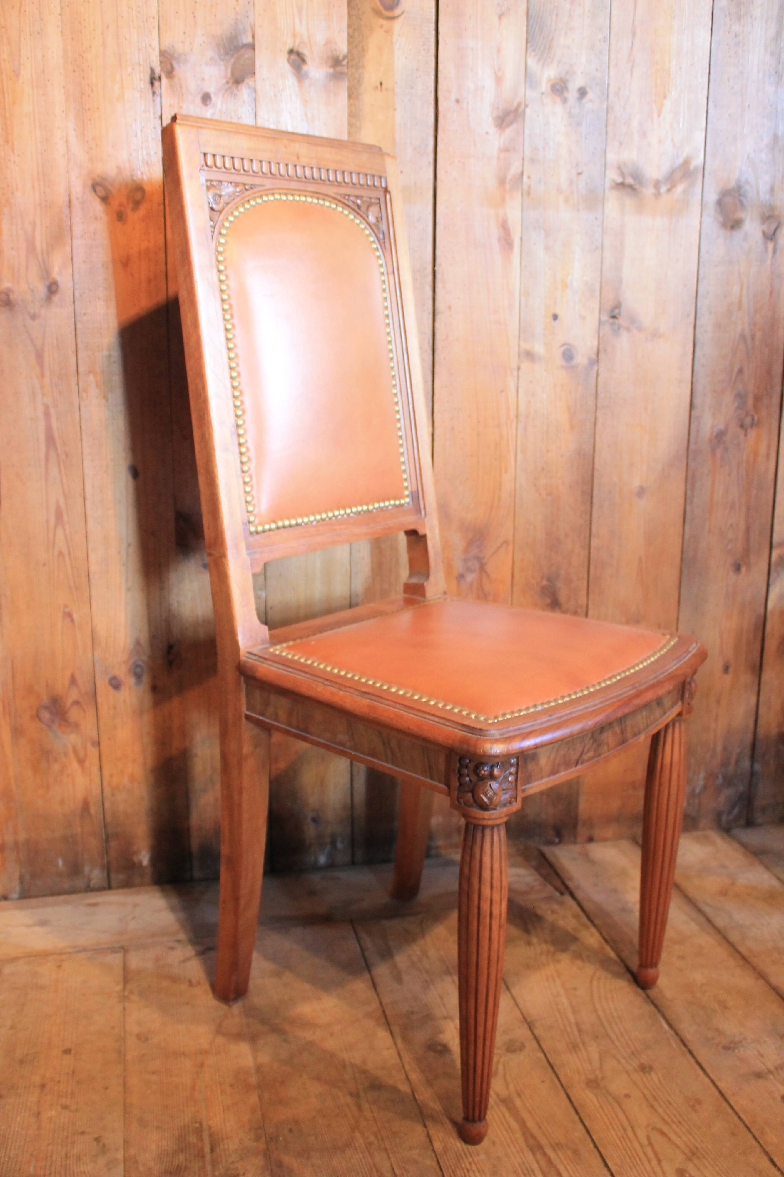 Suite of 6 art-deco chairs