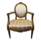 Fauteuil cabriolet médaillon de style Louis XVI