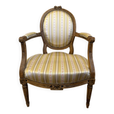Louis XVI style medallion cabriolet armchair