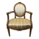 Fauteuil cabriolet médaillon de style Louis XVI