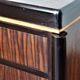 Bureau Art Déco double face en ébène de macassar et bois noirci