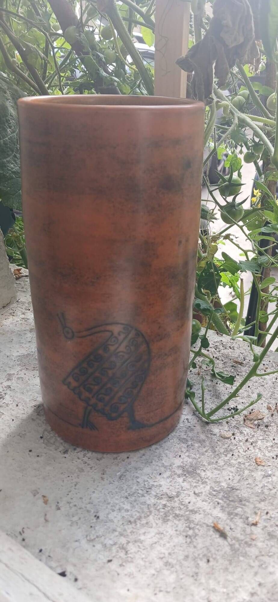 Cylindrical vase J.blin / cylindrical vase Roger Capron