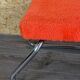 1960s 1970s Ottoman Footstool with Ladder Space Age Orange