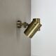 set of 2 minimalist Brass hole pattern "downlight" wall Light Spots, Italy