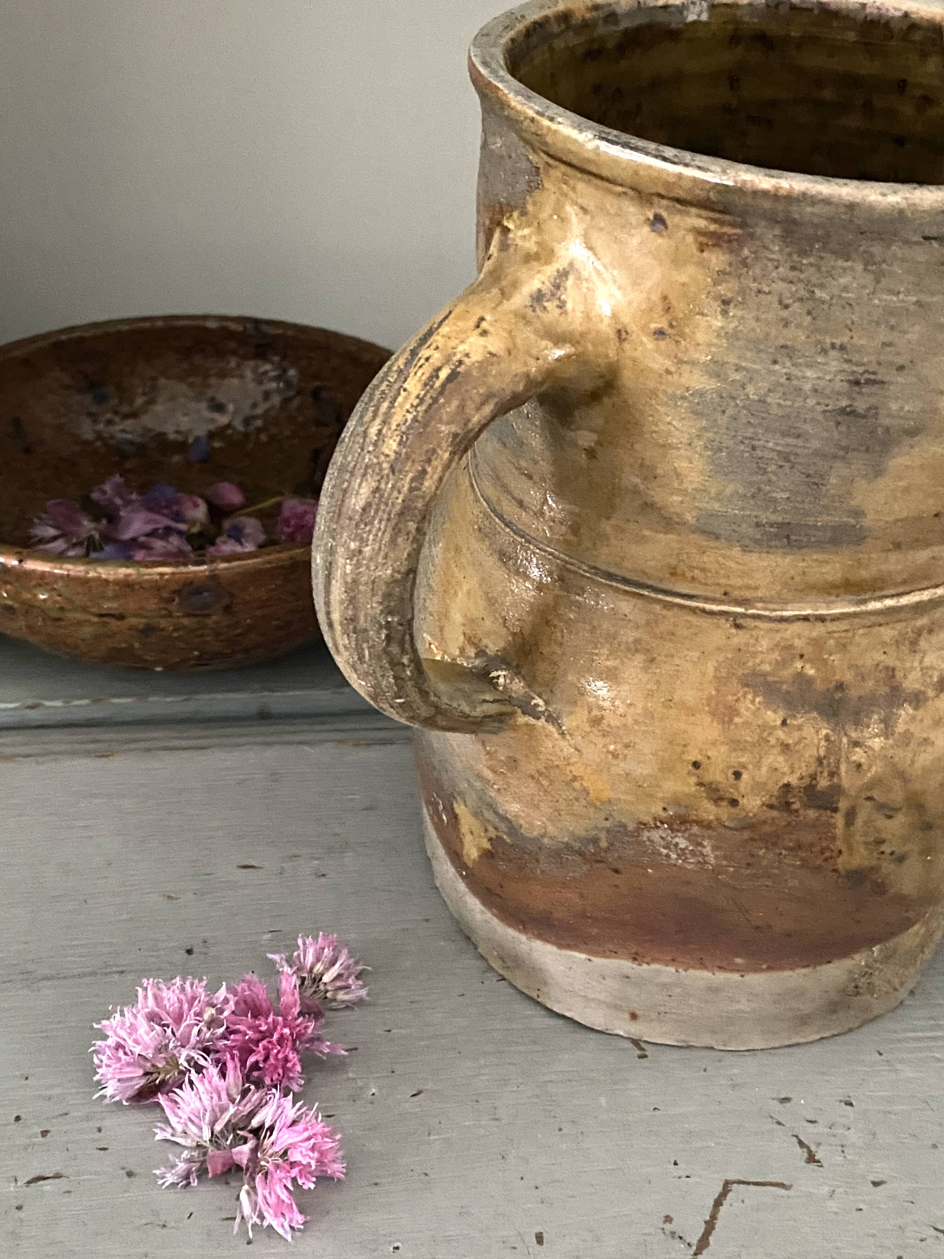 Glazed stoneware jug
