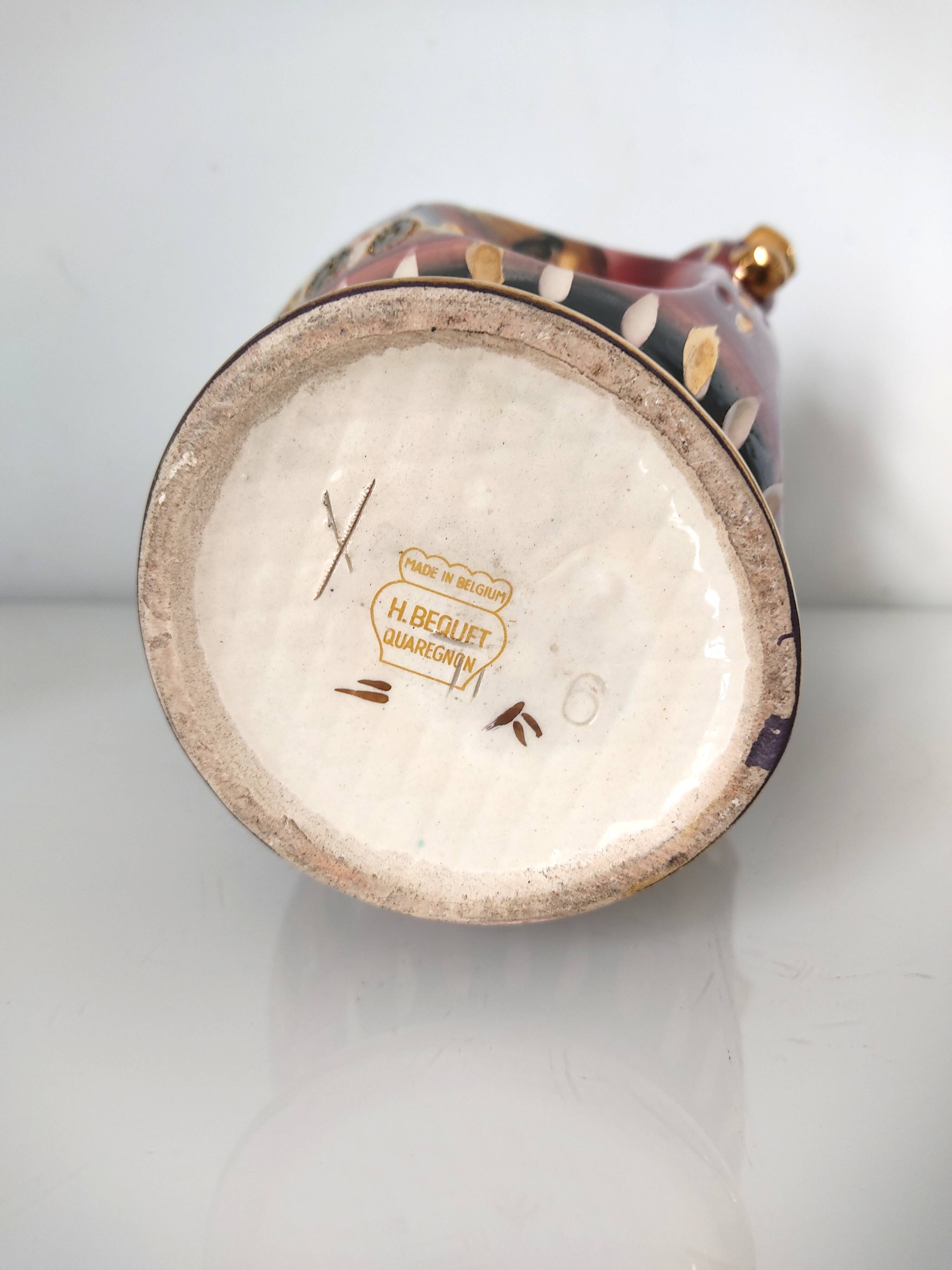 H.Bequet vase Smyrna decor bird shape