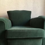 Pair of club armchairs with mustache