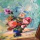 Oil painting of the still life flower bouquet Louis Ducatel