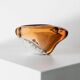 Orange Thick Glass Bowl Ashtray by Pavel Stejskal for Beranek Skrdlovice, 1970s Czech Vintage Decor