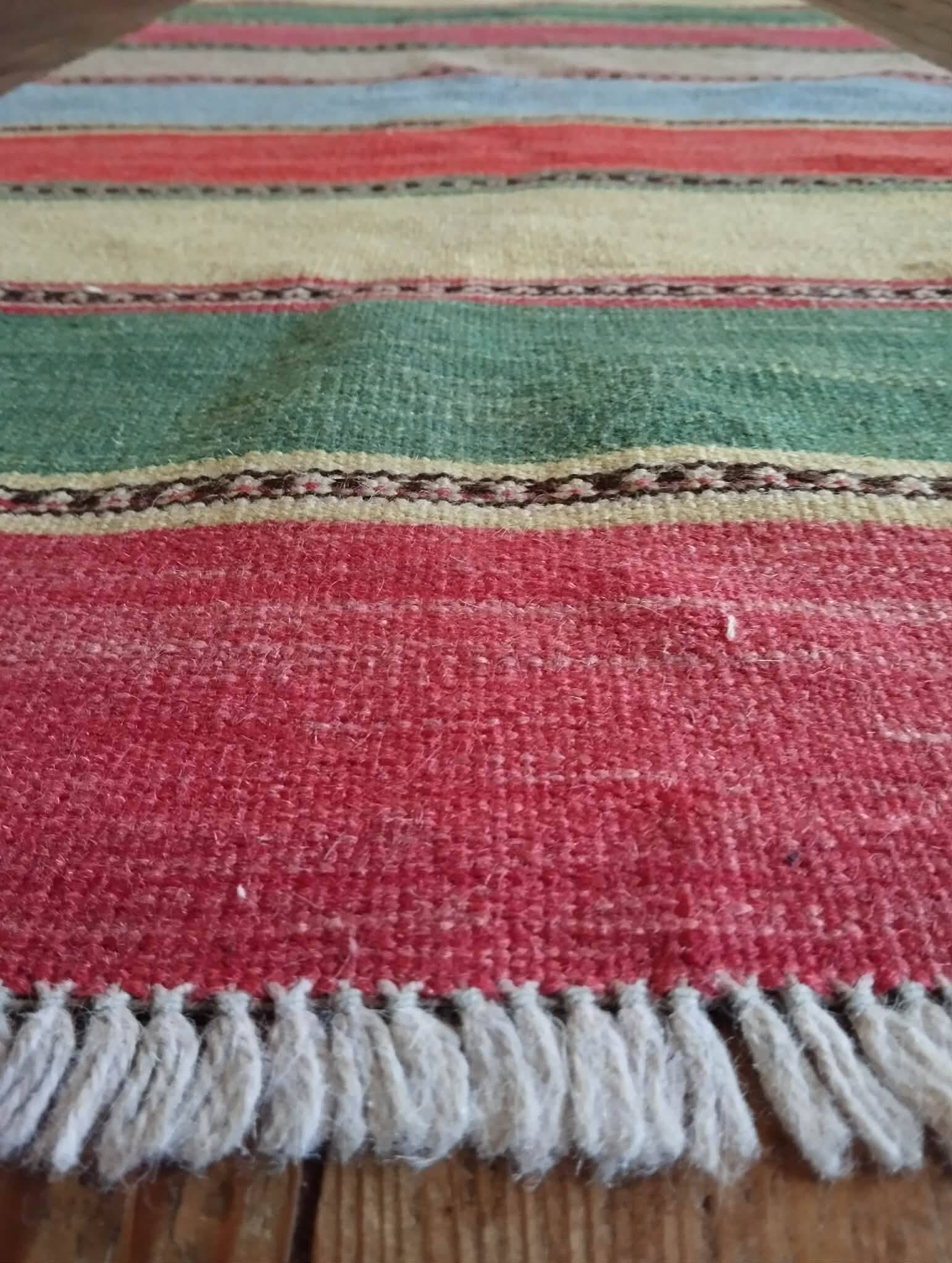 Handmade Qashqaï hallway rug 186x57cm