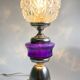 Mid Century lamp made of crystal, onyx, and marble.