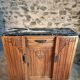 French Art Deco walnut sideboard with marble top, 1920s